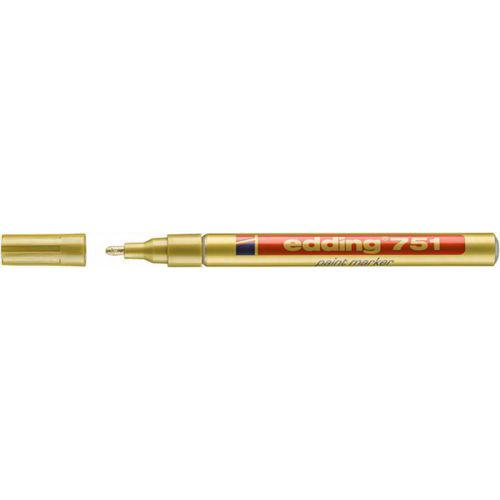 Marker olejowy e-751 EDDING, 1-2mm - Marker olejowy e-751 EDDING, 1-2mm, złoty