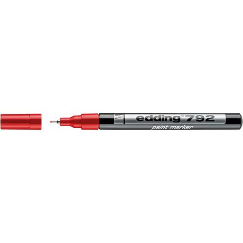 Marker olejowy e-792 EDDING, 0,8mm - Marker olejowy e-792 EDDING, 0,8mm, czerwony