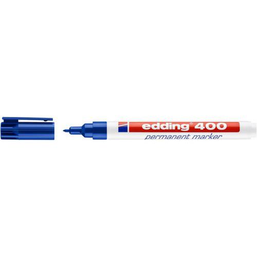 Marker permanentny e-400 EDDING, 1mm - Marker permanentny e-400 EDDING, 1mm, niebieski