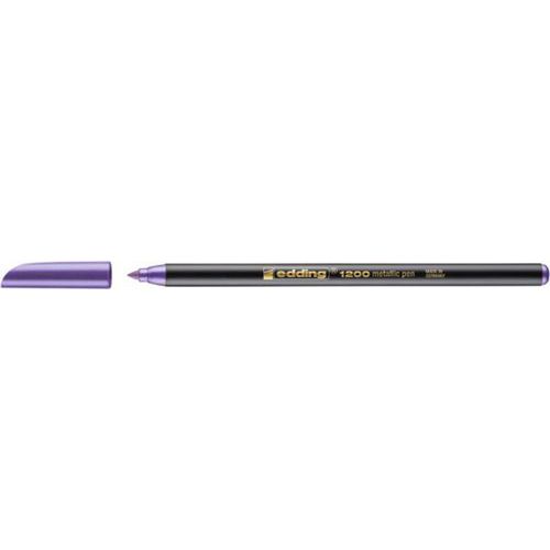 Pisak z cienką końcówką e-1200 EDDING, 1-3mm - Pisak z cienką końcówką e-1200 EDDING, 1-3mm, metaliczny fioletowy