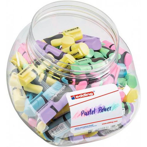 Mini zakreślacz pastelowy e-7 52.211 EDDING, display, 100szt., mix kolorów Mini zakreślacz pastelowy e-7 52.211 EDDING, display, 100szt., mix kolorów