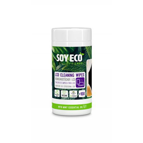 Ściereczki do czyszczenia ekranów SOYECO, Eco, wilgotne, 100 szt.