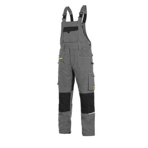Ogrodniczki CXS STRETCH, męskie, kolor szaro-czarny - Ogrodniczki CXS STRETCH, męskie, kolor szaro-czarny, roz. 50