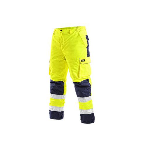 Spodnie CARDIFF, męskie, ostrzegawcze, zimowe, kolor żółty - Spodnie CARDIFF, męskie, ostrzegawcze, zimowe, kolor żółty, roz. 2XL