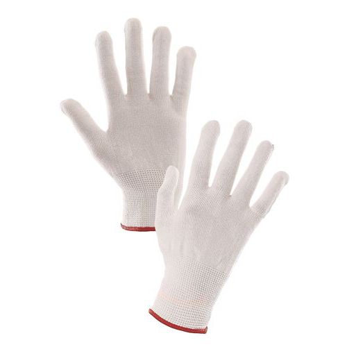 Rękawice CXS SAWA, tekstylne, kolor biały - Rękawice CXS SAWA, tekstylne, kolor biały, roz. 10