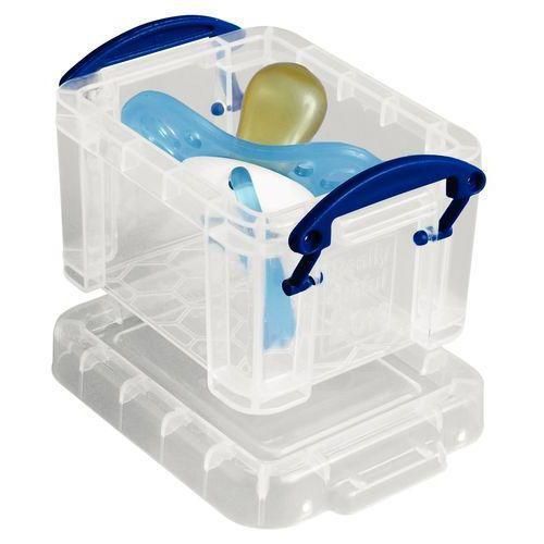 Pojemniki plastikowe z pokrywą zamykaną na klipsy , przezroczyste - Skrzynka transportowa plastikowa 0,07 l