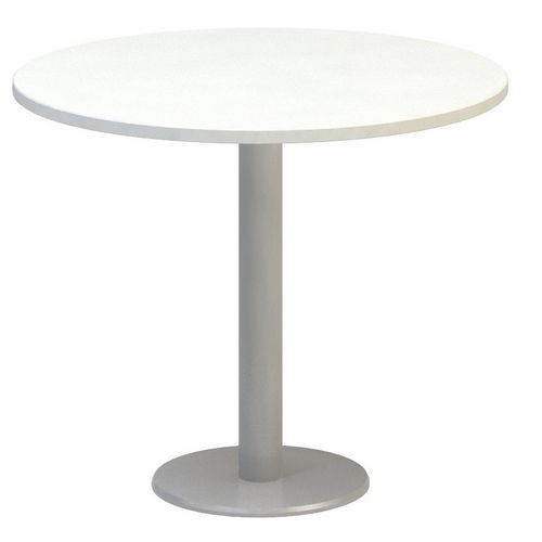 Stoły konferencyjne okrągłe Alfa 400, 90 x 74,2 cm - Stół konferencyjny okrągły Alfa 400, 90 x 74,2 cm, kolor biały, RAL9022