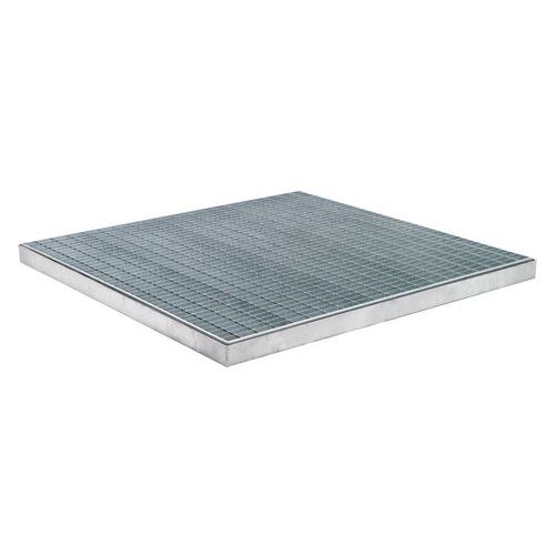 Metalowe podłogi wychwytowe, pojemność 100 l - Metalowa podłoga wychwytowa, pojemność 100 l, nośność 2000 kg