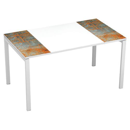 Stoły biurowe Manutan Expert Easy Office, 140 x 80 x 75 cm - Stół biurowy Manutan Expert Easy Office, 140 x 80 x 75 cm, rdza