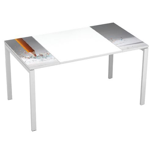 Stoły biurowe Manutan Expert Easy Office, 140 x 80 x 75 cm - Stół biurowy Manutan Expert Easy Office, 140 x 80 x 75 cm, ołówek