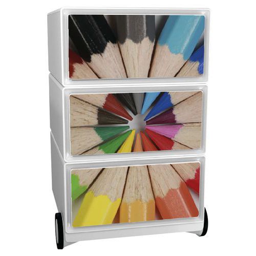 Kontenery mobilne Manutan Expert Easy Office, 3 szuflady, 64,2 x 39 x 43,6 cm - Kontener mobilny Manutan Expert Easy Office, 3 szuflady, 64,2 x 39 x 4