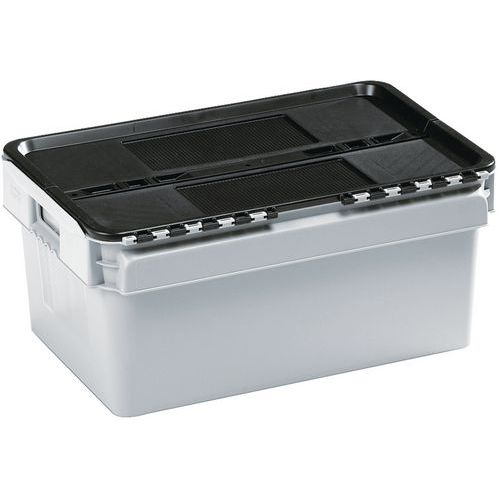 Pudełka plastikowe z pokrywką CurTec, 400 mm - Pudełko plastikowe z pokrywką CurTec, 400 mm, 52 l