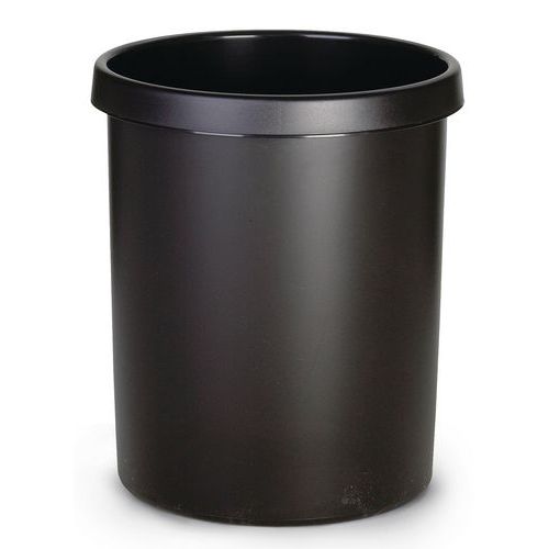 Okrągły plastikowy kosz na śmieci – 30 l - OKRĄGŁY, PLASTIKOWY KOSZ NA ŚMIECI 30 L CZARNY