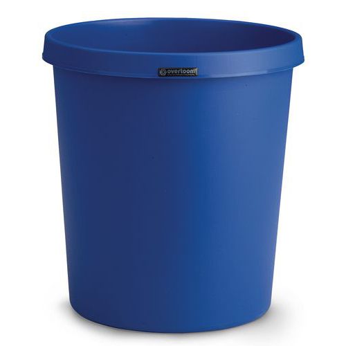 Okrągły plastikowy kosz na śmieci – 30 l - OKRĄGŁY, PLASTIKOWY KOSZ NA ŚMIECI 30 L NIEBIESKI