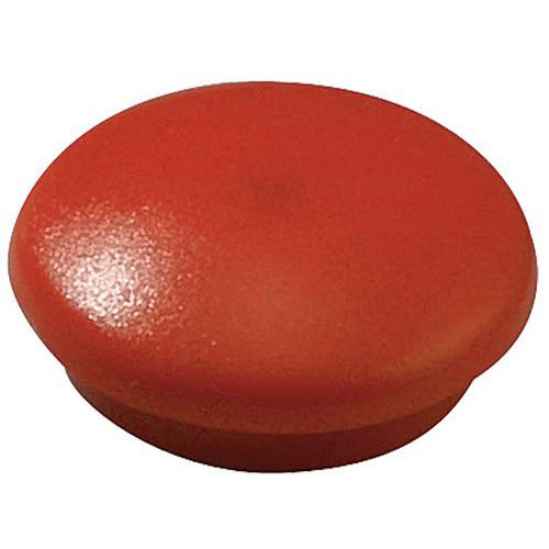 Kolorowe okrągłe magnesy - Kolorowe okrągłe magnesy o średnicy 12 mm w kolorze czerwonym
