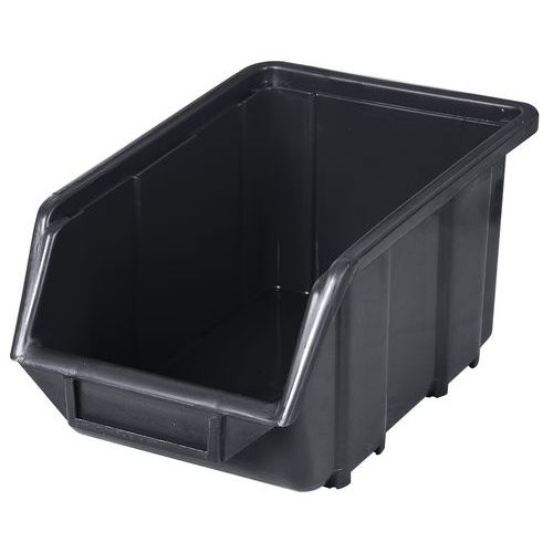 Plastikowe boksy Ecobox medium 12,5 x 15,5 x 24 cm - Plastikowy boks Ecobox medium 12,5 x 15,5 x 24 cm, czarny