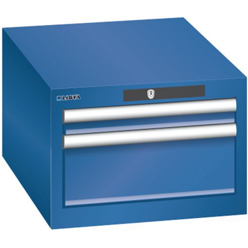 Szafki warsztatowe Lista z szufladami, 2 lub 3 szuflady - Szafka warsztatowa Lista, 2 szuflady - 1 x 50mm + 1 x 150mm, ciemnoniebieska