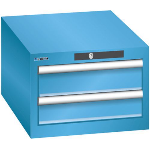 Szafki warsztatowe Lista z szufladami, 2 lub 3 szuflady - Szafka warsztatowa Lista, 2 szuflady - 2x100mm, jasnoniebieska