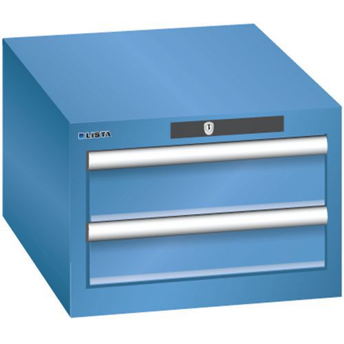 Szafki warsztatowe Lista z szufladami, 2 lub 3 szuflady - Szafka warsztatowa Lista, 2 szuflady - 2x100mm, niebieska