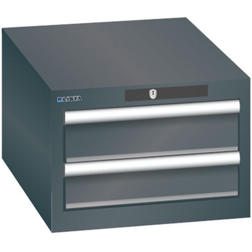 Szafki warsztatowe Lista z szufladami, 2 lub 3 szuflady - Szafka warsztatowa Lista, 2 szuflady - 2x100mm, czarna