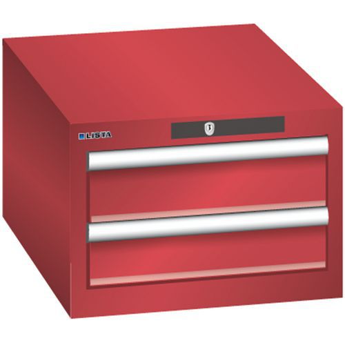 Szafki warsztatowe Lista z szufladami, 2 lub 3 szuflady - Szafka warsztatowa Lista, 2 szuflady - 2x 100mm, czerwona