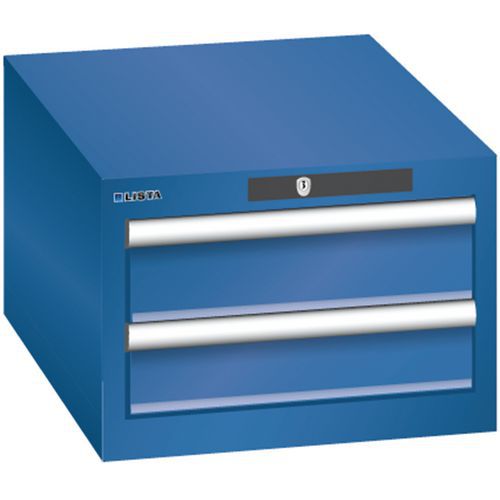 Szafki warsztatowe Lista z szufladami, 2 lub 3 szuflady - Szafka warsztatowa Lista, 2 szuflady - 2x 100mm, ciemnoniebieska