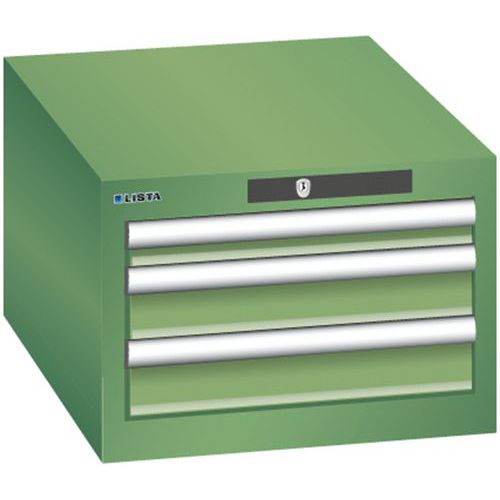Szafki warsztatowe Lista z szufladami, 2 lub 3 szuflady - Szafka warsztatowa Lista z szufladami, 3 szuflady, zielona