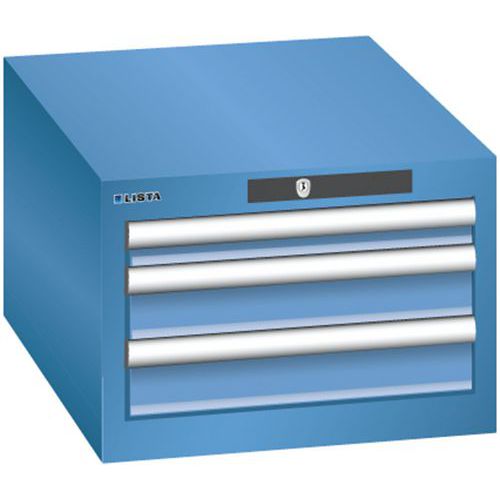 Szafki warsztatowe Lista z szufladami, 2 lub 3 szuflady - Szafka warsztatowa Lista z szufladami, 3 szuflady, niebieska