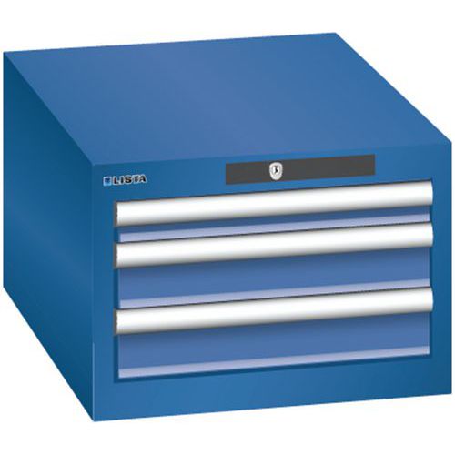 Szafki warsztatowe Lista z szufladami, 2 lub 3 szuflady - Szafka warsztatowa Lista, 3 szuflady, ciemnoniebieska