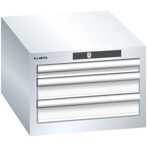 Szafki warsztatowe Lista z szufladami, 2 lub 3 szuflady - Szafka warsztatowa Lista z szufladami, 3 szuflady, biała