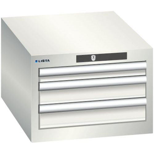 Szafki warsztatowe Lista z szufladami, 2 lub 3 szuflady - Szafka warsztatowa Lista z szufladami, 3 szuflady, jasnoszara