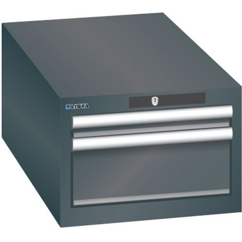 Szafki warsztatowe Lista z szufladami, 2 lub 3 szuflady, 411x725x283 mm - Szafka warsztatowa Lista, 2 szuflady: 1x50mm + 1x150mm, 411x725x283 mm, czar