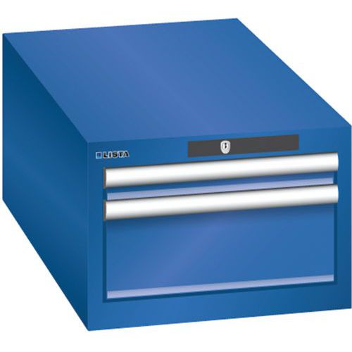 Szafki warsztatowe Lista z szufladami, 2 lub 3 szuflady, 411x725x283 mm - Szafka warsztatowa Lista, 2 szuflady: 1x50mm + 1x150mm, 411x725x283 mm, kolo