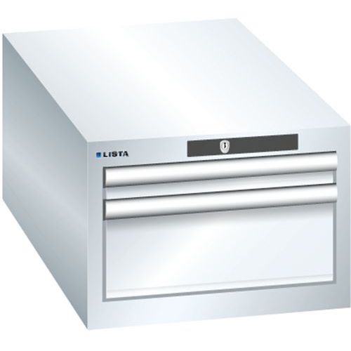 Szafki warsztatowe Lista z szufladami, 2 lub 3 szuflady, 411x725x283 mm - Szafka warsztatowa Lista, 2 szuflady: 1x50mm + 1x150mm, 411x725x283 mm, biał
