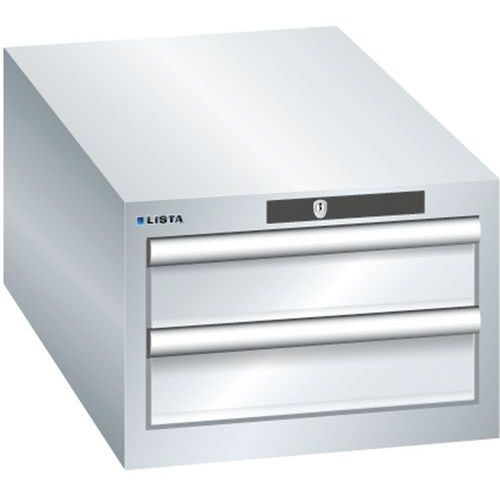 Szafki warsztatowe Lista z szufladami, 2 lub 3 szuflady, 411x725x283 mm - Szafka warsztatowa Lista, 2 szuflady: 1x50mm + 1x150mm, 411x725x283 mm, kolo