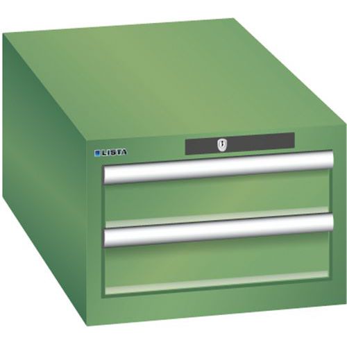 Szafki warsztatowe Lista z szufladami, 2 lub 3 szuflady, 411x725x283 mm - Szafka warsztatowa Lista, 2 szuflady: 1x50mm + 1x150mm, 411x725x283 mm, kolo