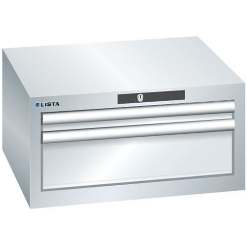 Szafki warsztatowe Lista z szufladami, 2 lub 3 szuflady - Szafka warsztatowa Lista, 2 szuflady: 1x 50 +1x 150 mm, szara