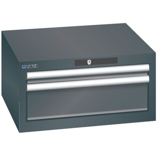 Szafki warsztatowe Lista z szufladami, 2 lub 3 szuflady - Szafka warsztatowa Lista, 2 szuflady: 1x50 + 1x150mm, czarna