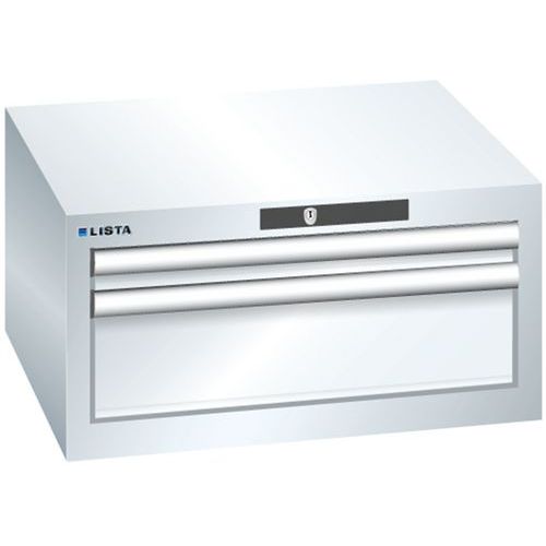 Szafki warsztatowe Lista z szufladami, 2 lub 3 szuflady - Szafka warsztatowa Lista, 2 szuflady: 1x50 + 1x150mm, biała