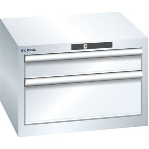 Szafki warsztatowe Lista z szufladami, 2, 3 lub 4 szuflady, 564x572x383mm - Szafka warsztatowa Lista, 2 szuflady, 564x572x383mm, biała