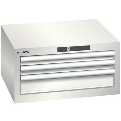 Szafki warsztatowe Lista z szufladami, 2 lub 3 szuflady - Szafka warsztatowa Lista, 3 szuflady: 2x50 + 1x100mm, jasnoszary