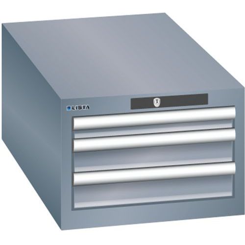 Szafki warsztatowe Lista z szufladami, 2 lub 3 szuflady, 411x725x283 mm - Szafka warsztatowa Lista, 3 szuflady, 411x725x283 mm, ciemnoszara
