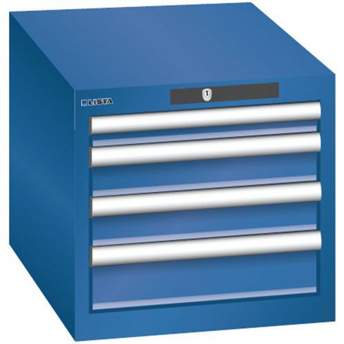 Szafki warsztatowe Lista z szufladami, 3 lub 4 szuflady - Szafka warsztatowa Lista, 4 szuflady, ciemnoniebieska