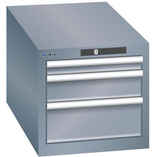 Szafki warsztatowe Lista z szufladami, 3 lub 4 szuflady, 411x725x383 mm - Szafka warsztatowa Lista, 3 szuflady: 1x50mm + 1x100mm + 1x150mm, 411x725x38