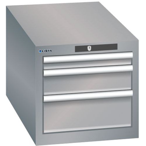 Szafki warsztatowe Lista z szufladami, 3 lub 4 szuflady, 411x725x383 mm - Szafka warsztatowa Lista z szufladami, 3 szuflady: 1x50mm + 1x100mm + 1x150m