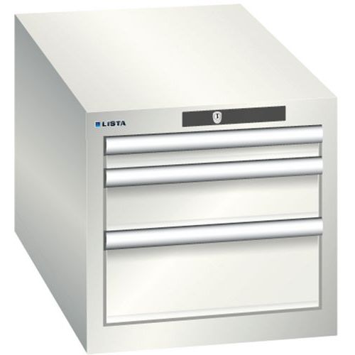 Szafki warsztatowe Lista z szufladami, 3 lub 4 szuflady, 411x725x383 mm - Szafka warsztatowa Lista, 3 szuflady: 1x50mm + 1x100mm + 1x150mm, 411x725x38