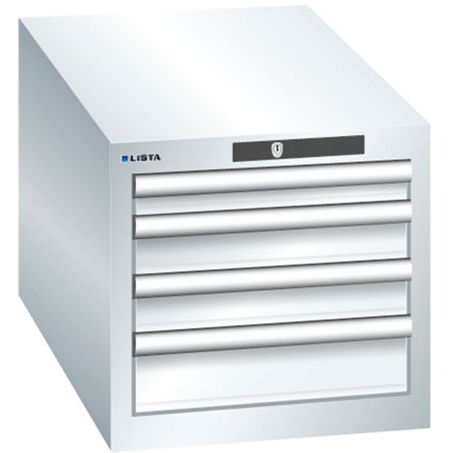 Szafki warsztatowe Lista z szufladami, 3 lub 4 szuflady, 411x725x383 mm - Szafka warsztatowa Lista, 4 szuflady, 411x725x383 mm, biała