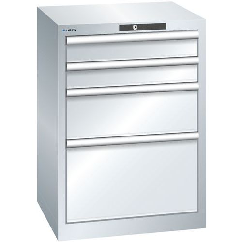 Szafki warsztatowe Lista z szufladami, 4 lub 5 szuflad, 564x572x800 - Szafka warsztatowa Lista, 4 szuflady, 564x572x800, szara