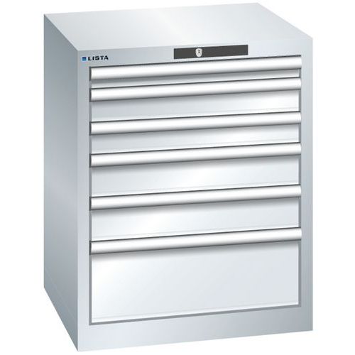 Szafki warsztatowe Lista, 6 szuflad, 564x572x700mm - Szafka warsztatowa Lista, 6 szuflad, 564x572x700mm, szara