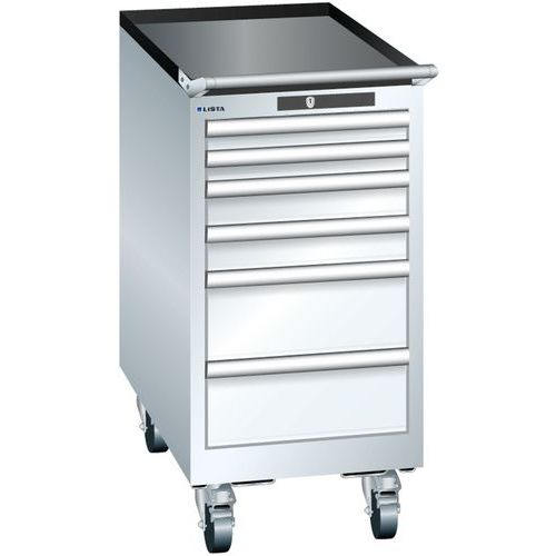 Mobilne szafki warsztatowe Lista, 6 szuflad, 411x725x840mm - Mobilna szafka warsztatowa Lista, 6 szuflad, 411x725x840mm, biała